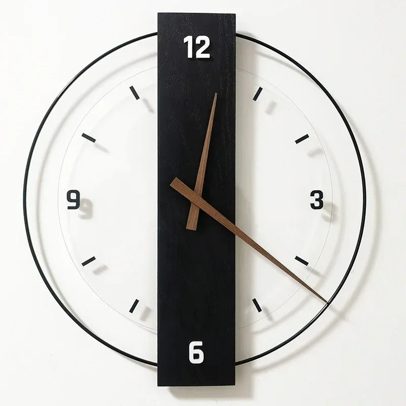 Horloge murale design bois